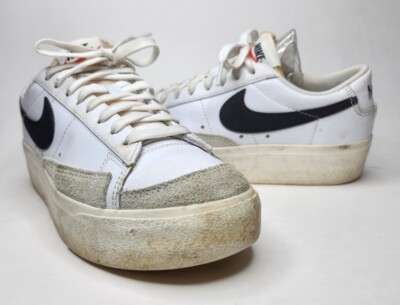Nike Blazer Low Platform Shoes DJ0292-101 Size 7 Women's White / Black