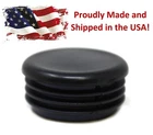 Black 1.5" Round Tubing Plastic Hole Plug End Cap, 1.5 Inch OD Tube Pipe Cover