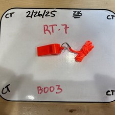 Emergency Whistle With Lanyard Orange 