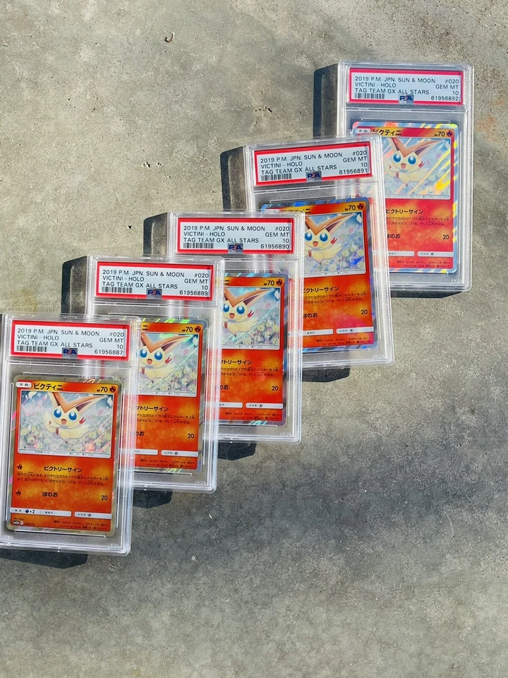 Japanese Victini Pokemon Tag Team Gx All Stars 020/173 Psa 10 Gem Mint Sm12a - Image 4 of 4