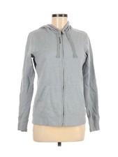 Reebok Womens Studio Classic Cut Zip Up Training Hoodie Flint Grey Heather M 70