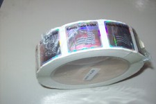 100 to 1000 Proudly Made in USA Flag 4 Hologram Adhesive Label Stickers