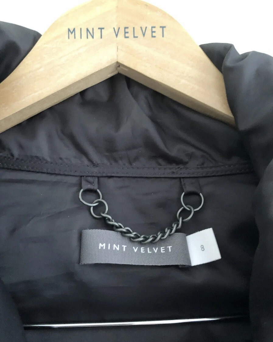Mint velvet padded deals coat bottle green