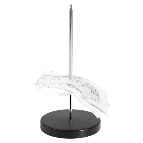 2PCS Desk Receipt Holder Bill Fork Spike Stick Silver Restaurant Check Spindle - Foto 10 di 10