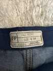 Free People Dark Wash Blue Denim Flared Jeans Mid Rise 5-Pocket Size 24R — photo 2