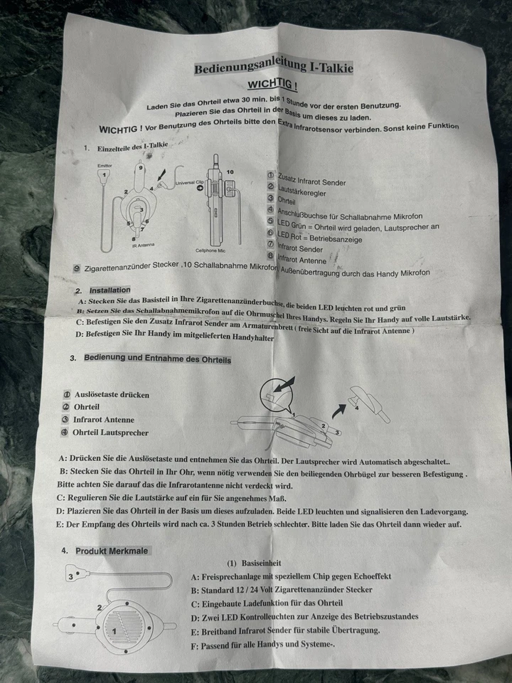 DigiCom I-Talkie Freisprechanlage Y2K mit OVP & Anleitung - Bild 3 von 4