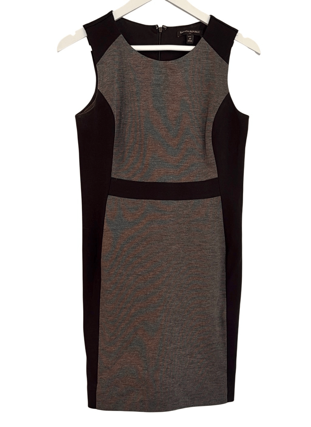 Banana Republic black and grey work sheath dress size 4p