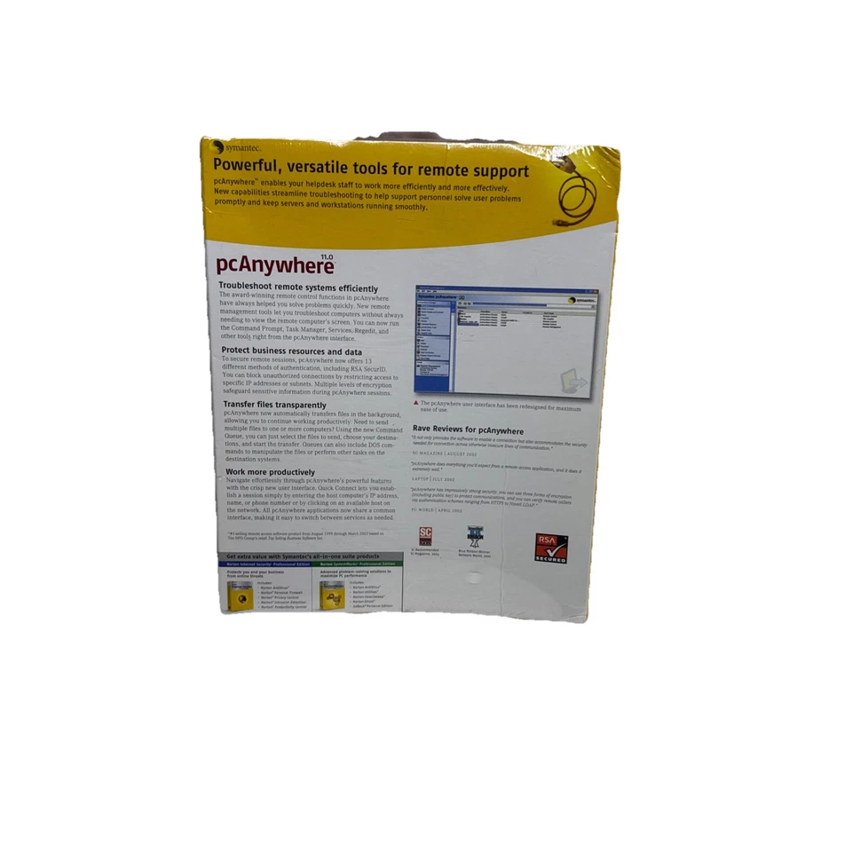 NEW Symantec pcAnywhere 11.0 Host, 1 User Original Box - Software Still Sealed - Image 2 of 4