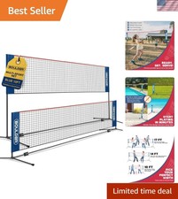 Durable 10ft Badminton & Pickleball Net with ...
