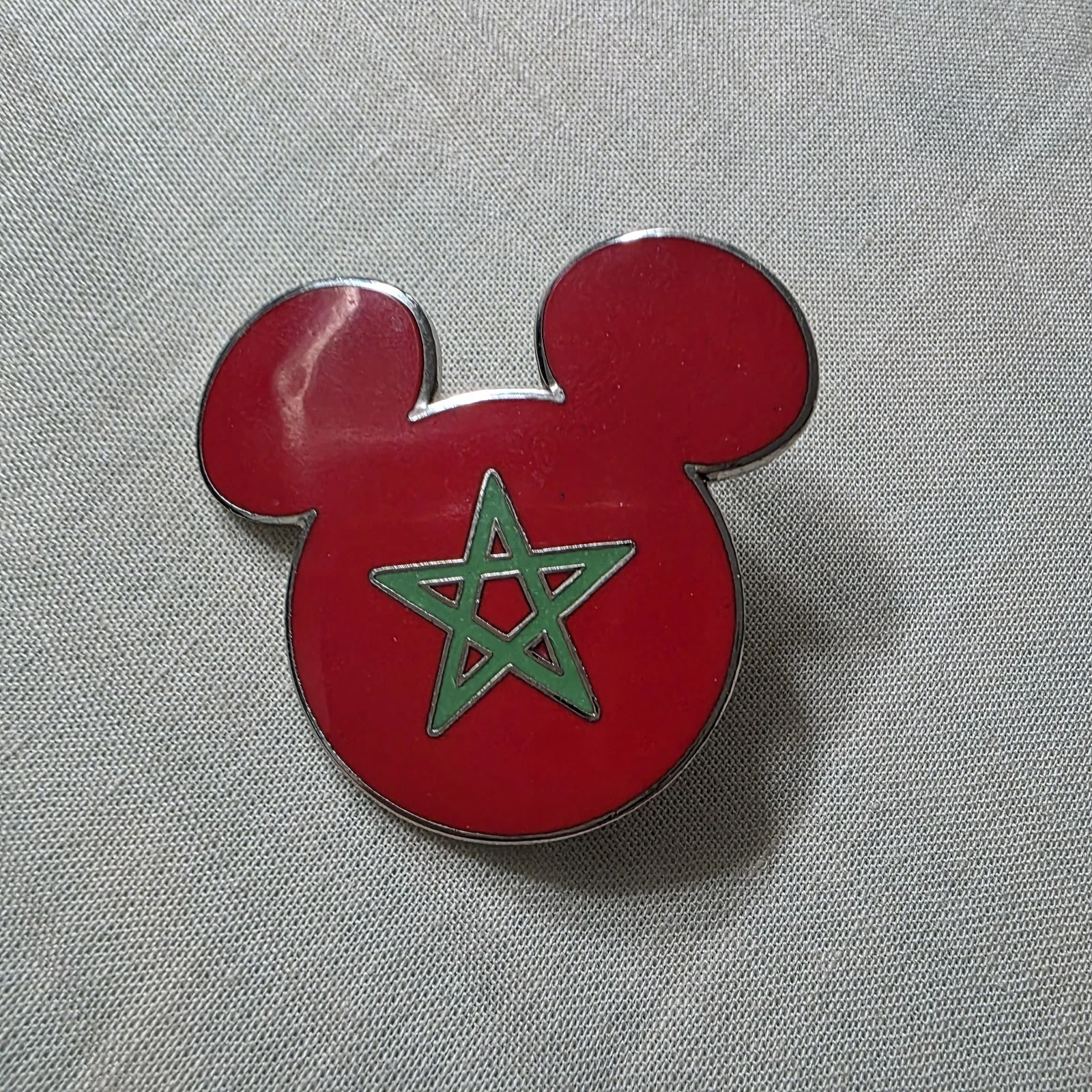 2006 Disney Epcot World Showcase Morocco Mickey Head Ears Moroccan Flag HTF Pin