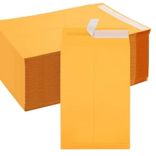 Joyberg 6x9 Envelopes Self Seal, Yellow, Printable, Tear 6x9in, Yellow