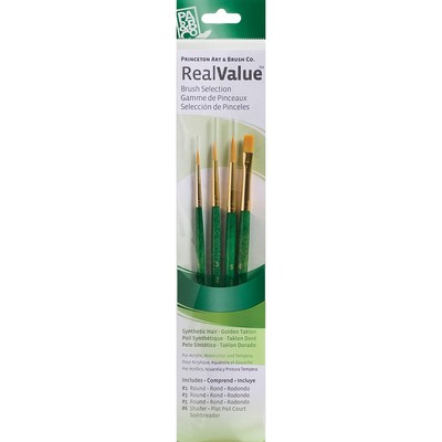 Princeton Gold Taklon Real Value Brush Set-4/Pkg P9115
