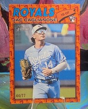 Jac Caglianone Rookie 44/77 Orange Color of the Year 2026 Heritage RC 136 Royals