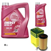 Mann Inspektionspaket 6L Mannol Energy Ultra JP 5W-20 FüR Hyundai Grandeur 3.3