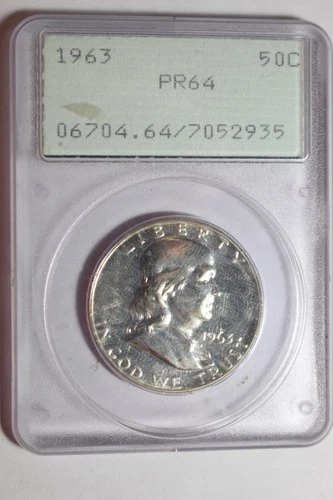 1963 Franklin Half Dollar PR64 PCGS OGH #35