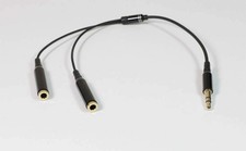 Premium AUX Stereo Jack Y Splitter Male to Female to Female TRS