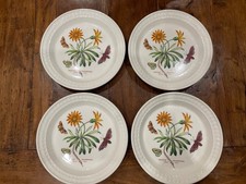Image of PORTMEIRION BOTANIC GARDEN HARMONY PLATES SET X 4 DAISY 8.5” LUNCHEON SALAD