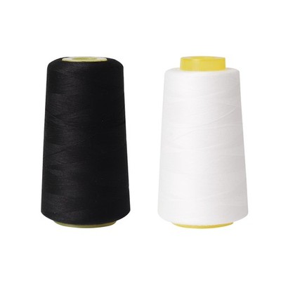 Sewing Thread Cone Set, 2 Pack Serger Thread, 3000 Yards Each, All Purpose Threa