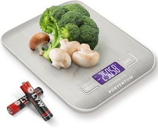 PORTENTUM Digital Kitchen Scales 5kg/11lb with Large LCD Display, Food...