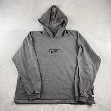VTG 90’s Nike Hoodie Pullover Mens XXL Gray Zip Hood USA Made READ