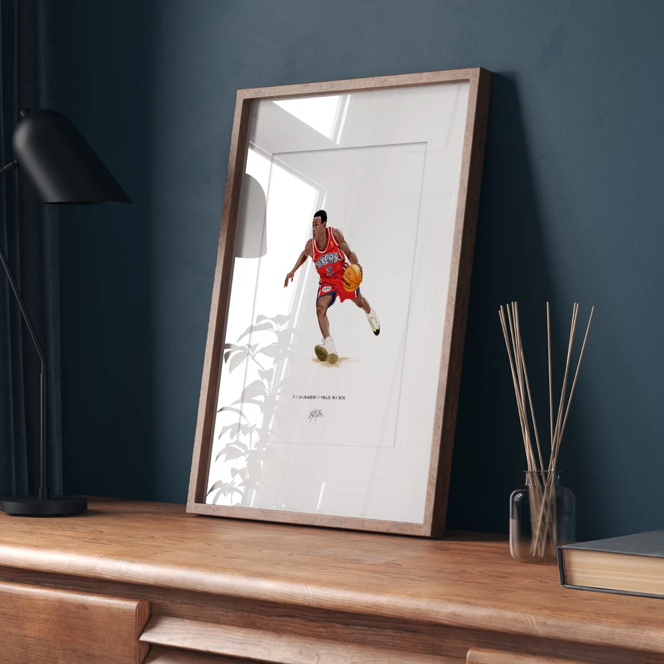 Allen Iverson Poster Rookie Philadelphia 76ers Basketball 8x10 Art Print - Image 4 of 4