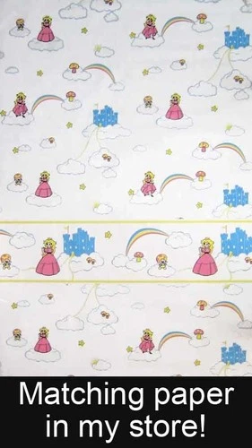 Vintage 1989 Nintendo Princess Peach Wall Border Mario Bros Kids Wallpaper - NOS image 4