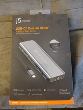 J5 Create JCD398 USB-C Dual 4K HDMI 10Gbps Mini Dock Brand New