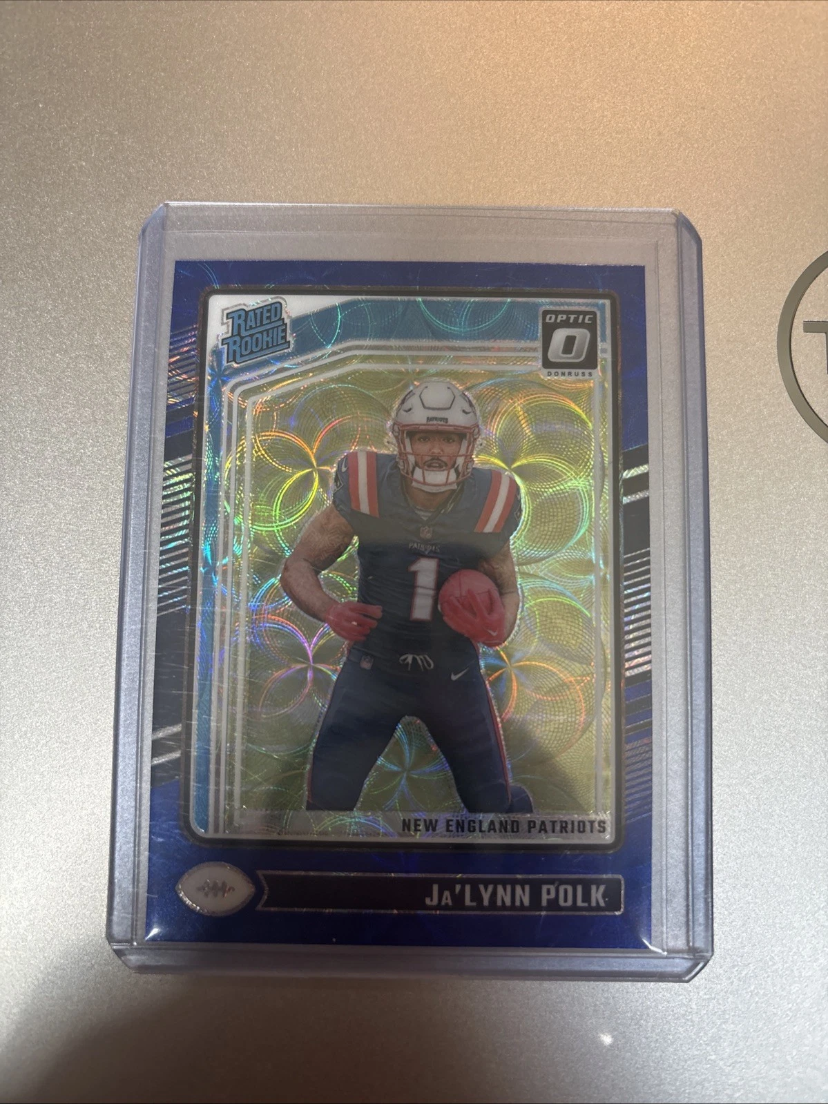2024 Panini Donruss Optic - Rated Rookie Ja'Lynn Polk #240 Blue Scope Prizm (RC)