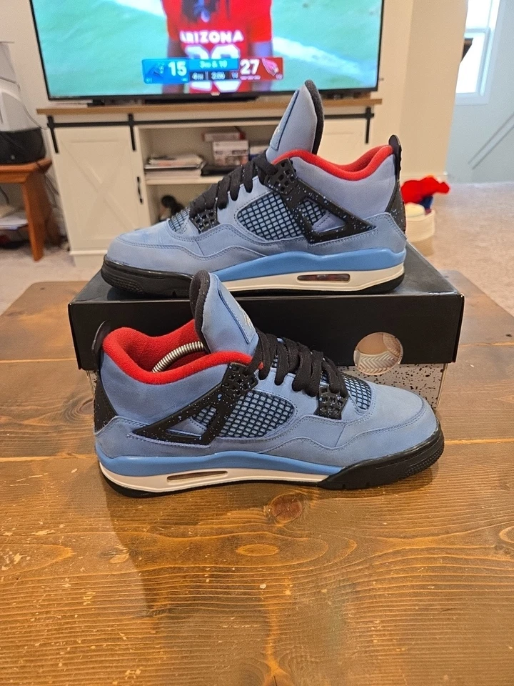 Jordan 4 Retro x Travis Scott Mid Cactus Jack 308497-406 Para hombres Talla 10 Usado Foto 3 de 4