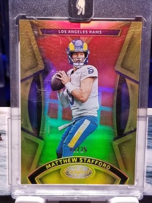  MATTHEW STAFFORD 1/25 #35 GOLD CERTIFIED FIRST ON PRINT OF 25! MVP LA RAMS