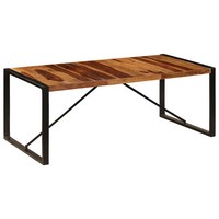 Rechteckiger Esstisch Aus Massivem Akazienholz 200X100X75 Cm