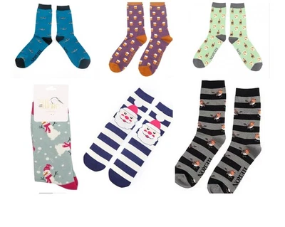 Mr Heron Socks Robins Snowman Whisky Santa Sharks Whisky STOCK CLEARANCE