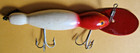 Bomber Waterdog (?) Wooden Vintage Red & White Fishing Lure — photo 3