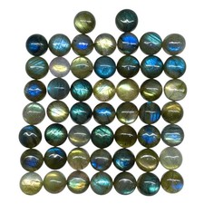 50 Pcs Natural Labradorite 9mm Round Flashy Loose Gemstones Wholesale Lot