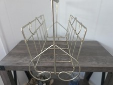Vintage Mid Century Modern Gold Tone Magazine Rack