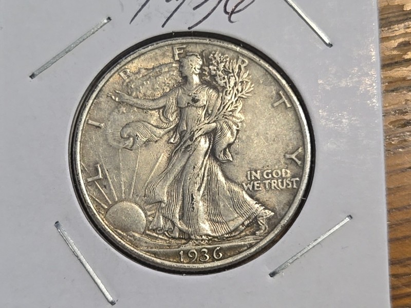 1936 P Walking Liberty Half Dollar Silver Coin 50C NICE DETAILS 