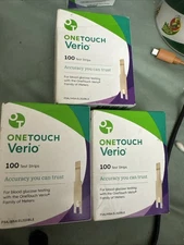 100 One Touch VERIO TEST STRIPS 11&12/31/2025 Sealed Good USA Boxes
