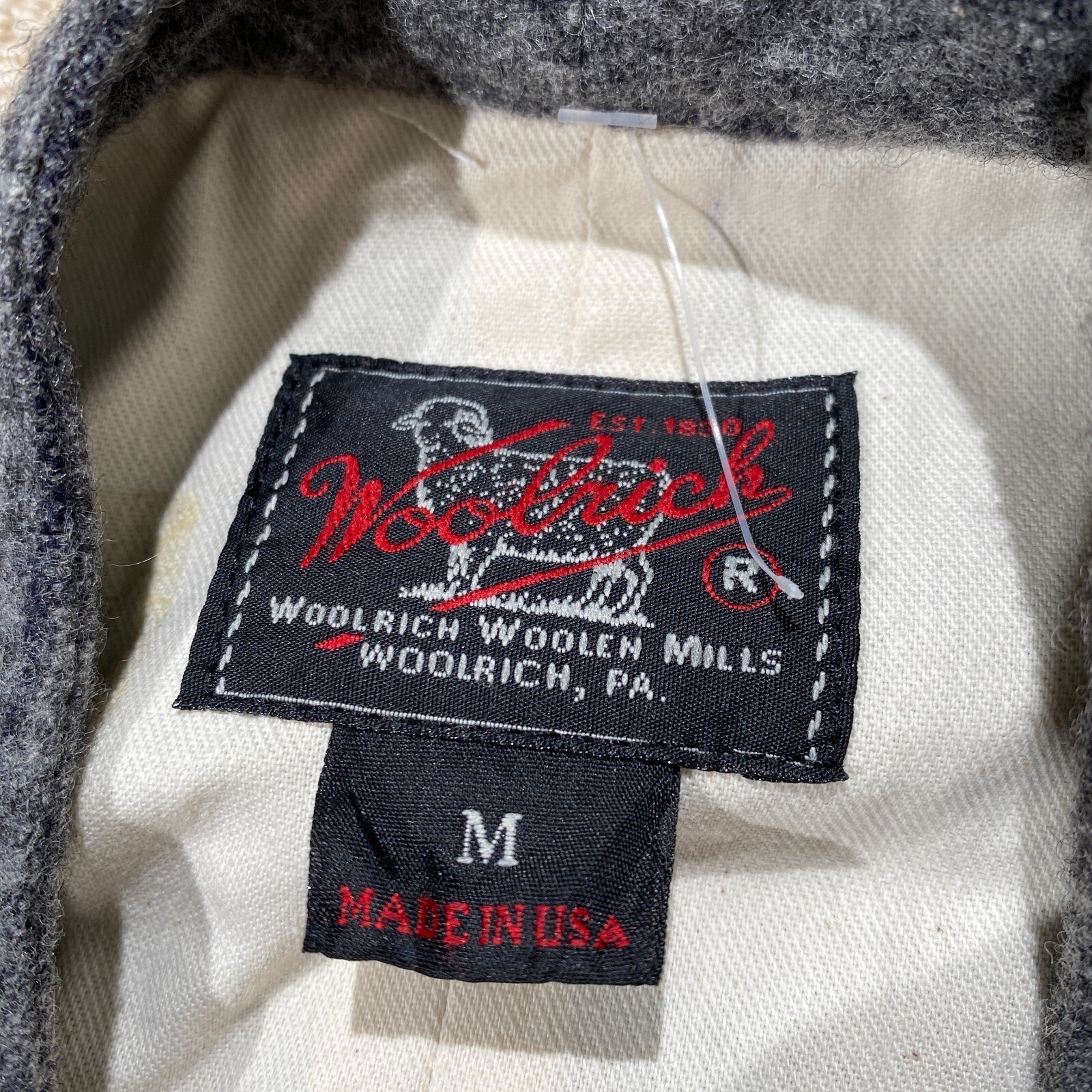 VINTAGE Woolrich Wool Waistcoat Mens Medium 38 Grey 50s 60s Hoop Zip Formal Vest image 6