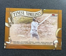 TOPPS 2025 FINEST TIMELINES GOLD REFRACTOR FT-20 BABE RUTH /50 YANKEES