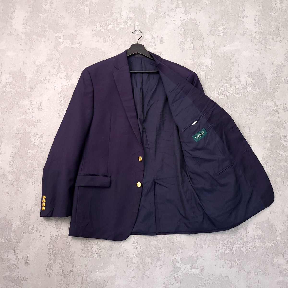 Lauren Ralph Lauren Blazer Gold Buttons Jacket Mens 42R Regular