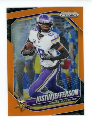 2025 Panini Prizm Orange /249 Justin Jefferson #81 Minnesota Vikings