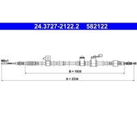 ATE 24.3727-2122.2 Seilzug Feststellbremse FüR Mitsubishi L200 Triton KA T KB T