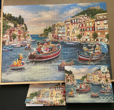 Disney Mickey  Minnie in Italy 1000 Piece Puzzle Thomas Kinkade Silver Select