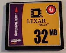 Lexar 32MB 4X CompactFlash CF Memory Card - Vintage USB Enabled Media