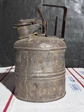 Vintage Justrite Metal Fuel Safety Gas Can