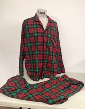 Plaid Pajama Set Flannel Sleepwear Mens 2XL