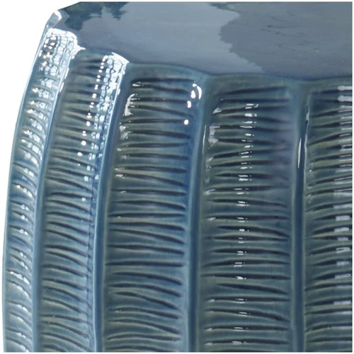 Uttermost 25154 Harbor 15"W Framed Earthenware Garden Stool - Blue - Picture 4 of 4