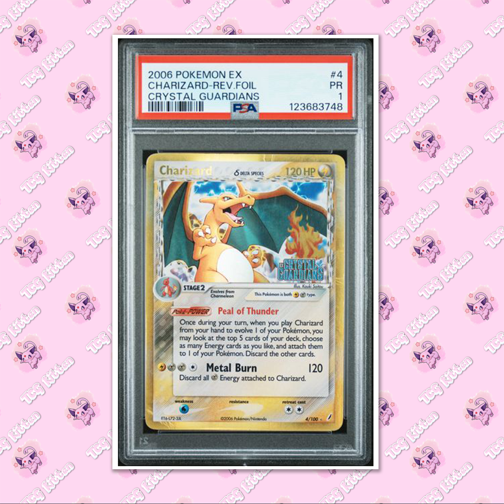 PSA 1 Charizard 4/100 Delta Species Stamped EX Crystal Guardians