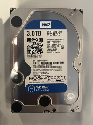 Western Digital Blue (5400 RPM, 3.5'', SATA III, 64MB Cache) 3TB (WD30EZRZ)