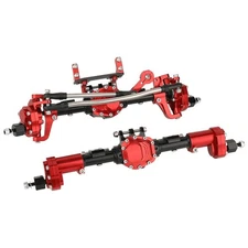 CNC Anodized Complete Front & Rear Portal Axle for 1/10 RC Crawler Car Axial ...